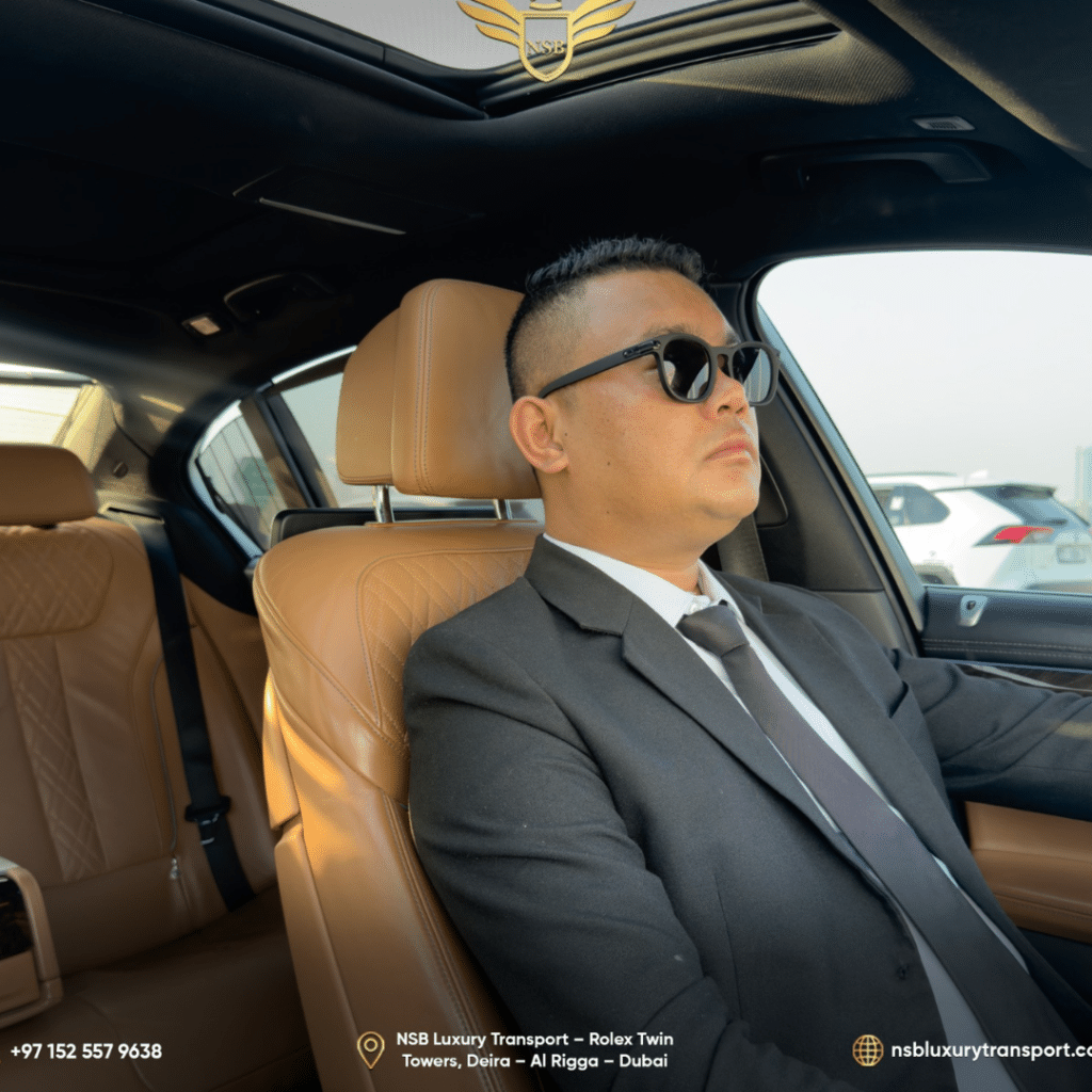 Luxury chauffeur service in Dubai with premium vehicle and professional driver