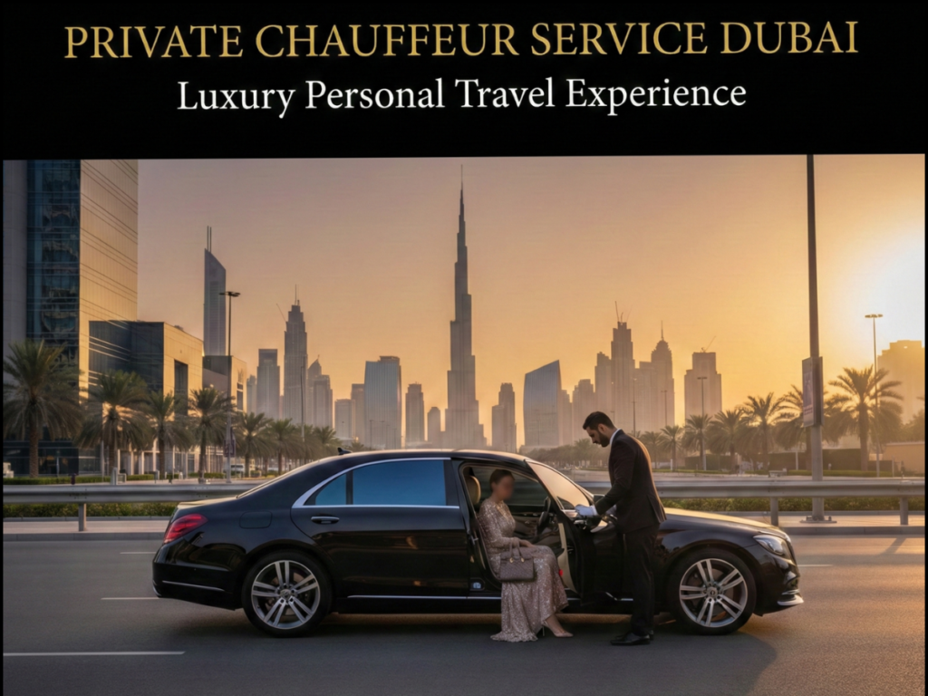 Luxury private chauffeur experience in Dubai.