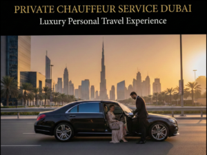 Luxury private chauffeur experience in Dubai.