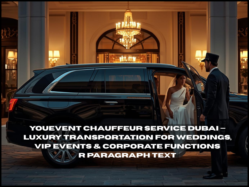 Luxury event chauffeur service Dubai — VIP arrival in premium SUV