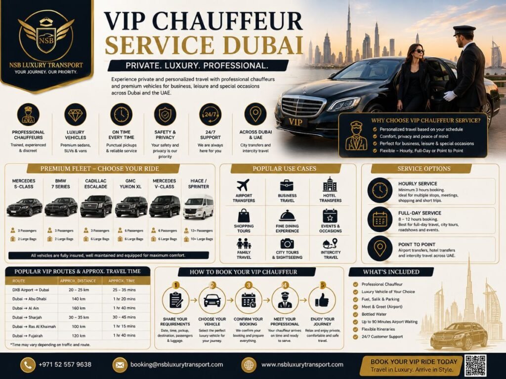 VIP Chauffeur Service Dubai – Private Elite Travel Guide 2026