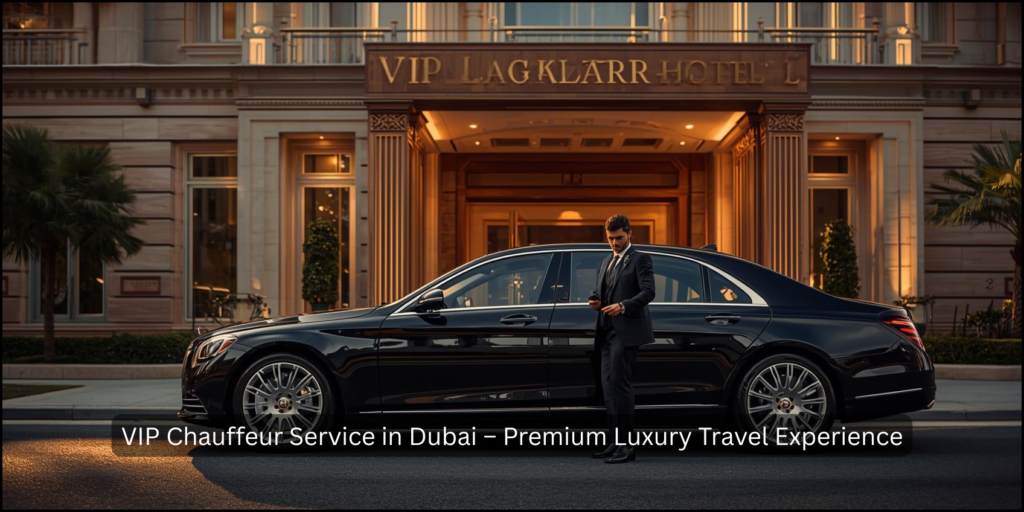 VIP chauffeur service Dubai luxury executive car with professional driver