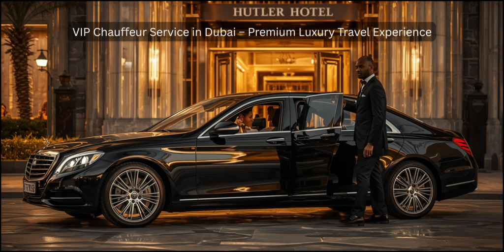 VIP chauffeur service Dubai luxury executive car with professional driver