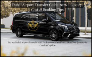 Premium airport transfer from Dubai Airport to hotel in a luxury SUV