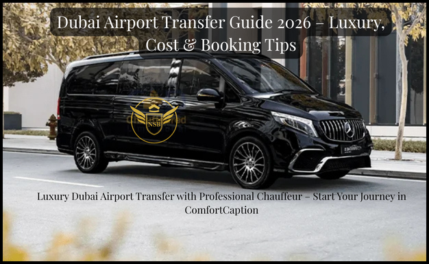 Premium airport transfer from Dubai Airport to hotel in a luxury SUV
