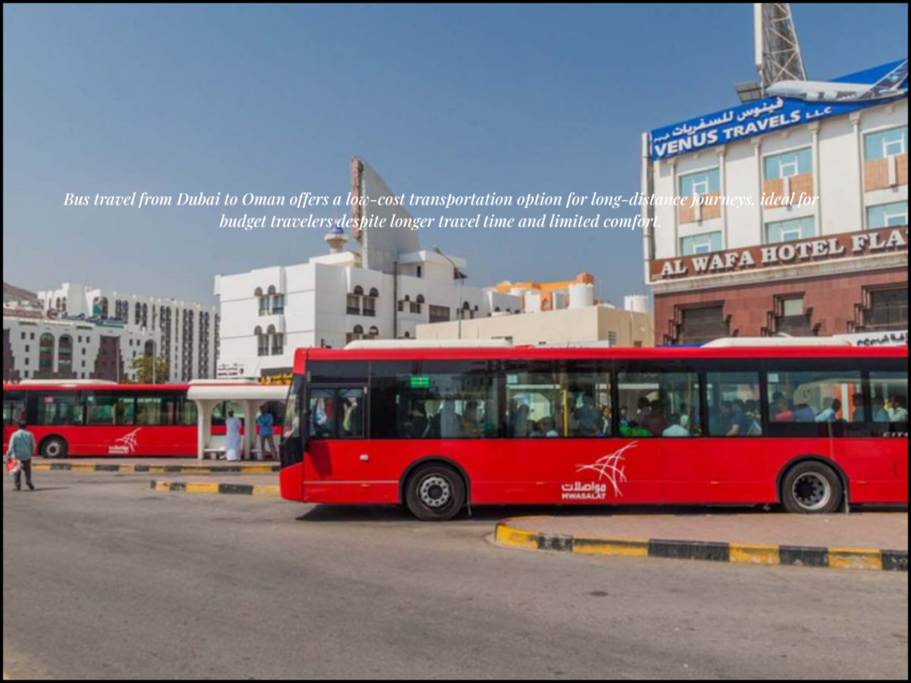 Dubai to Oman bus travel passengers long distance journey