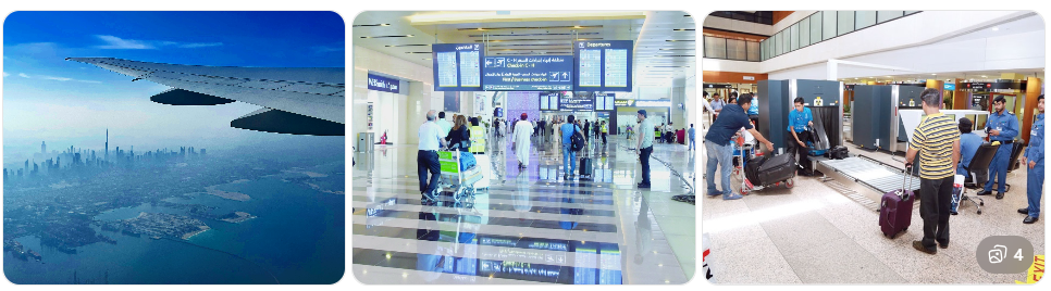 Dubai to Oman flight travel airplane airport boarding