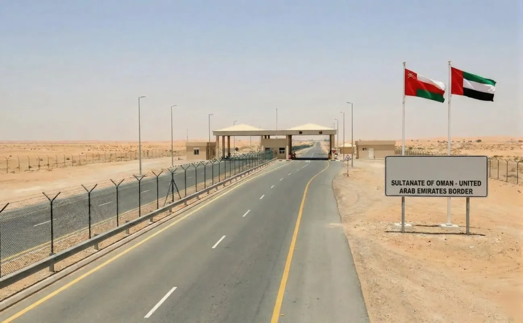 UAE Oman border crossing immigration checkpoint travel