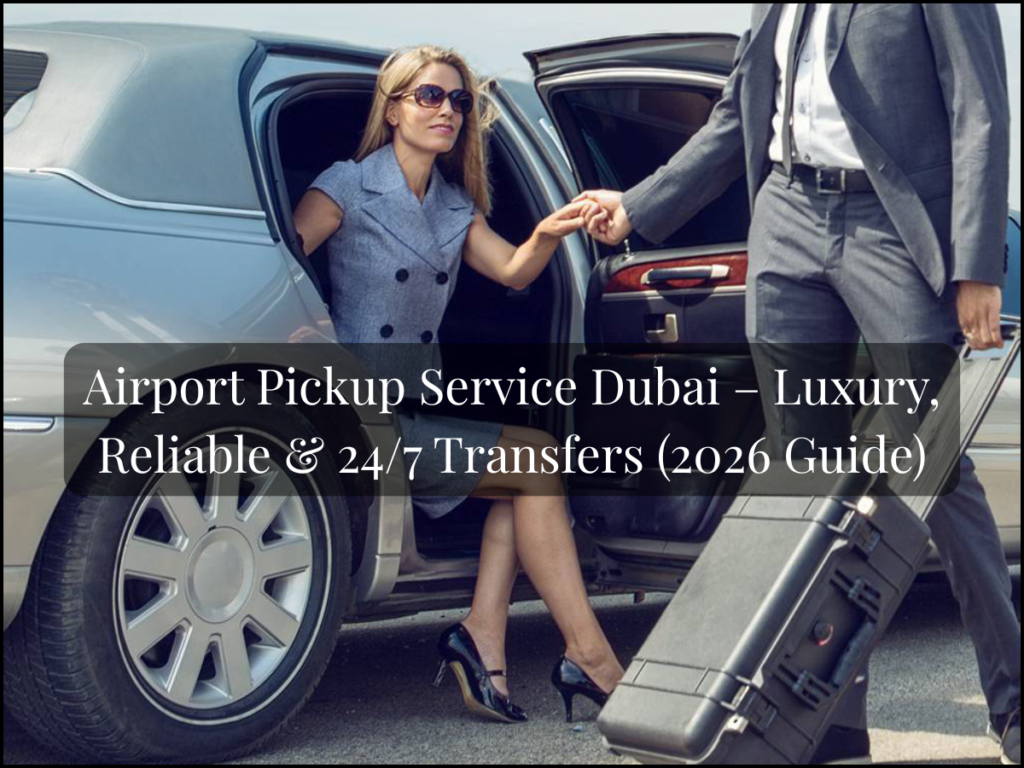 Book a reliable airport pickup service in Dubai with luxury cars, SUVs, and professional chauffeurs. Enjoy meet & greet, flight tracking, and stress-free transfers from DXB & DWC airports with fixed pricing and 24/7 availability.