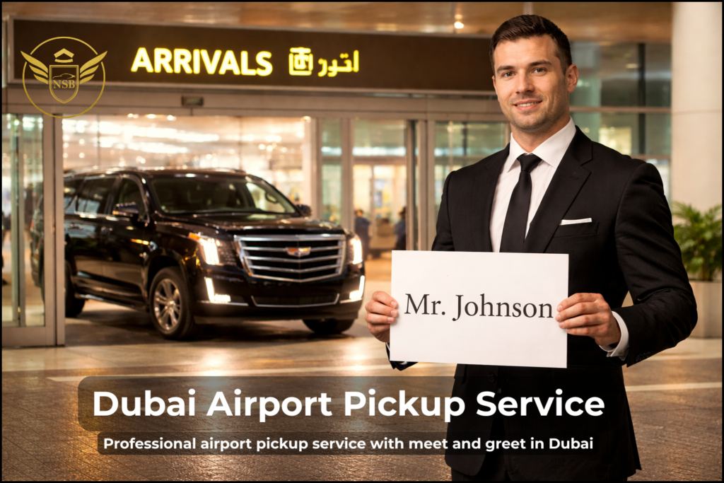 Dubai airport pickup chauffeur service cost and booking