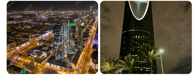 Riyadh skyline modern city Saudi Arabia arrival