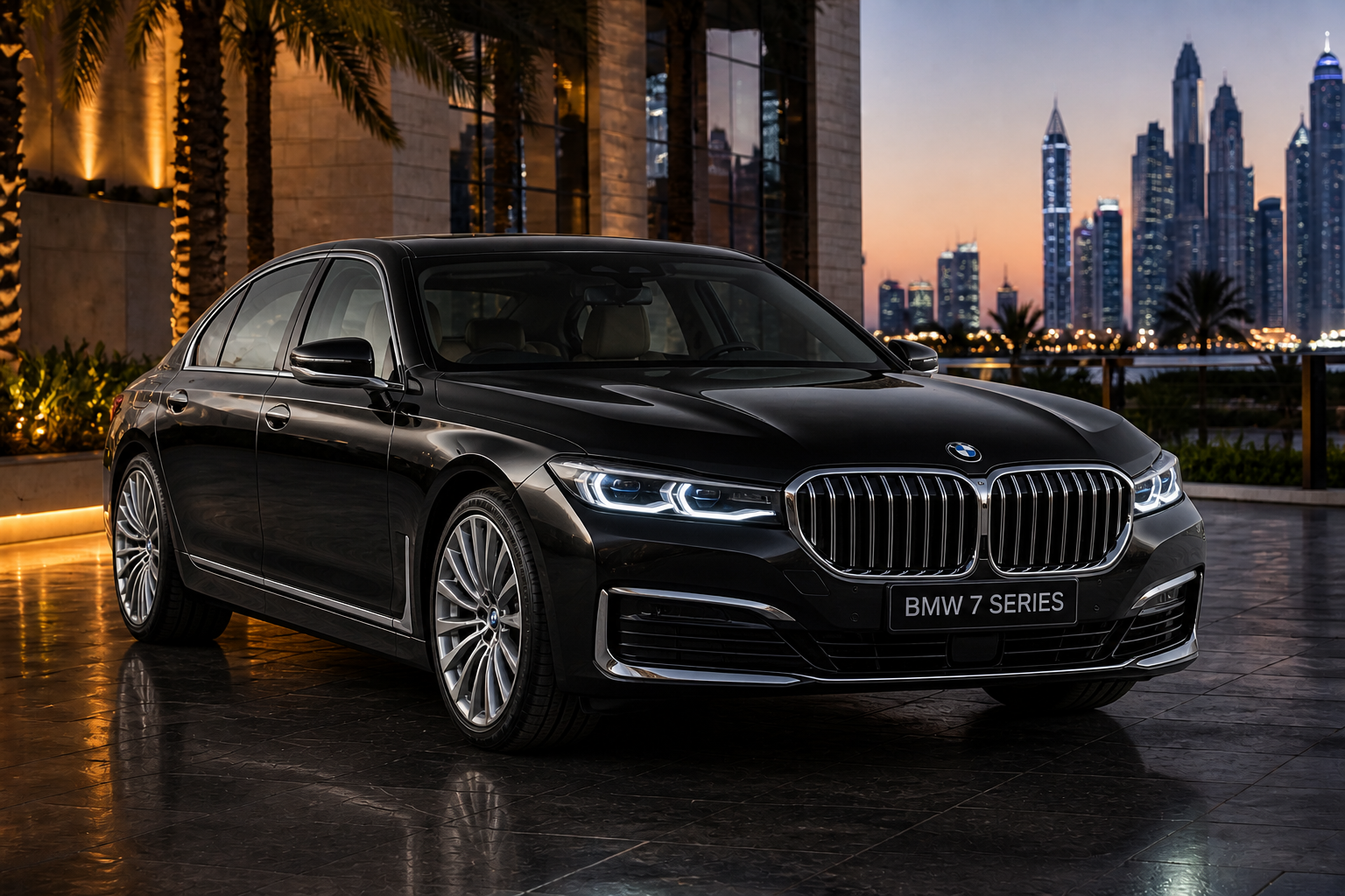 BMW 7 Series chauffeur service Dubai luxury executive sedan