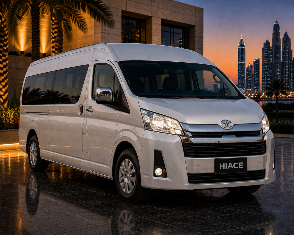 Toyota Hiace chauffeur service Dubai group van transport