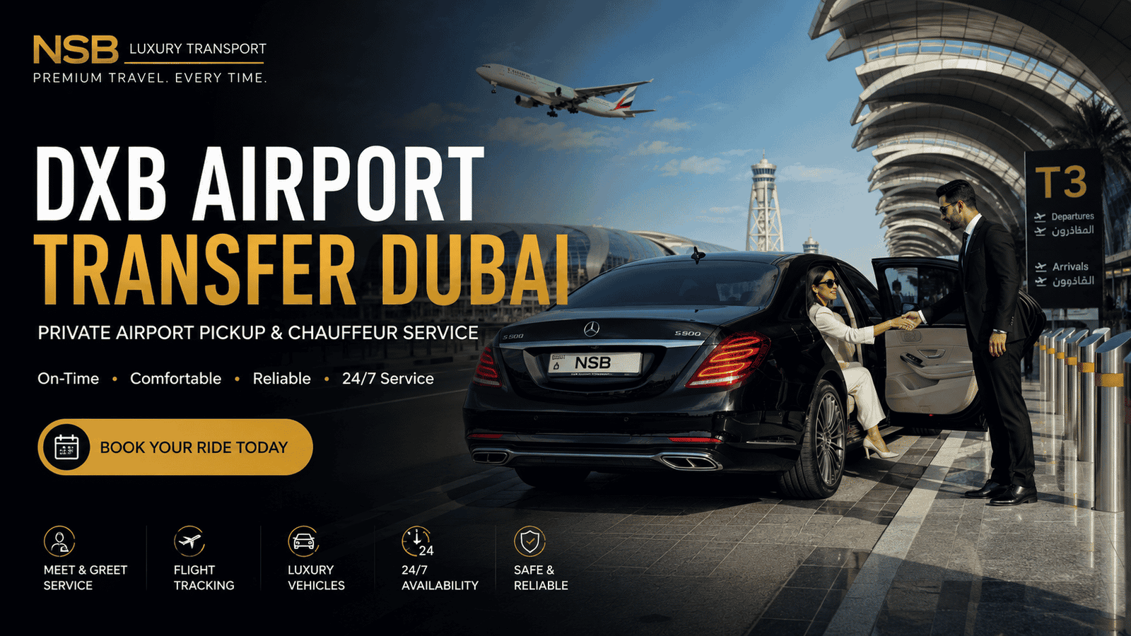 DXB Airport Transfer Dubai – Private Airport Pickup & Chauffeur Service