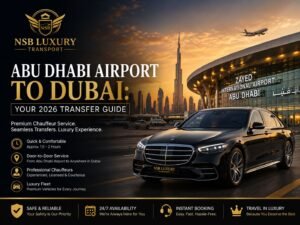 Travel from Zayed International Airport to Dubai in comfort with NSB Luxury Transport. Enjoy reliable chauffeur-driven airport transfers, premium vehicles, fixed pricing, and professional service for a smooth journey in 2026.