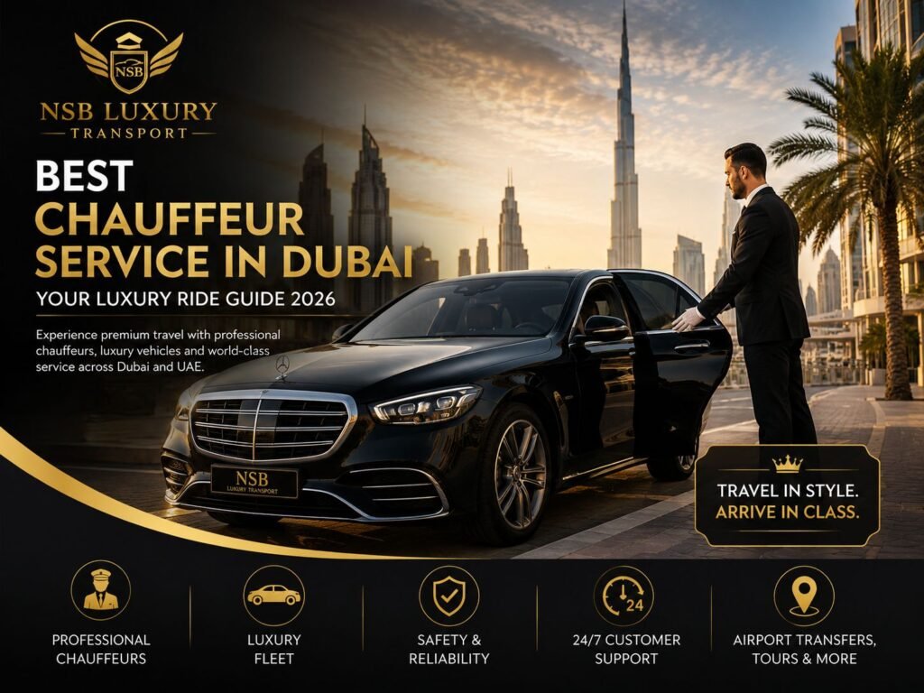 Best chauffeur service in Dubai with luxury Mercedes chauffeur and professional driver