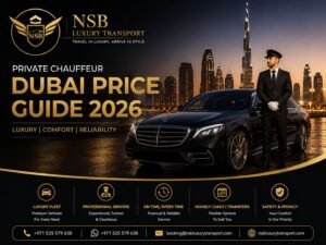 Private chauffeur Dubai price guide luxury chauffeur service with Mercedes sedan