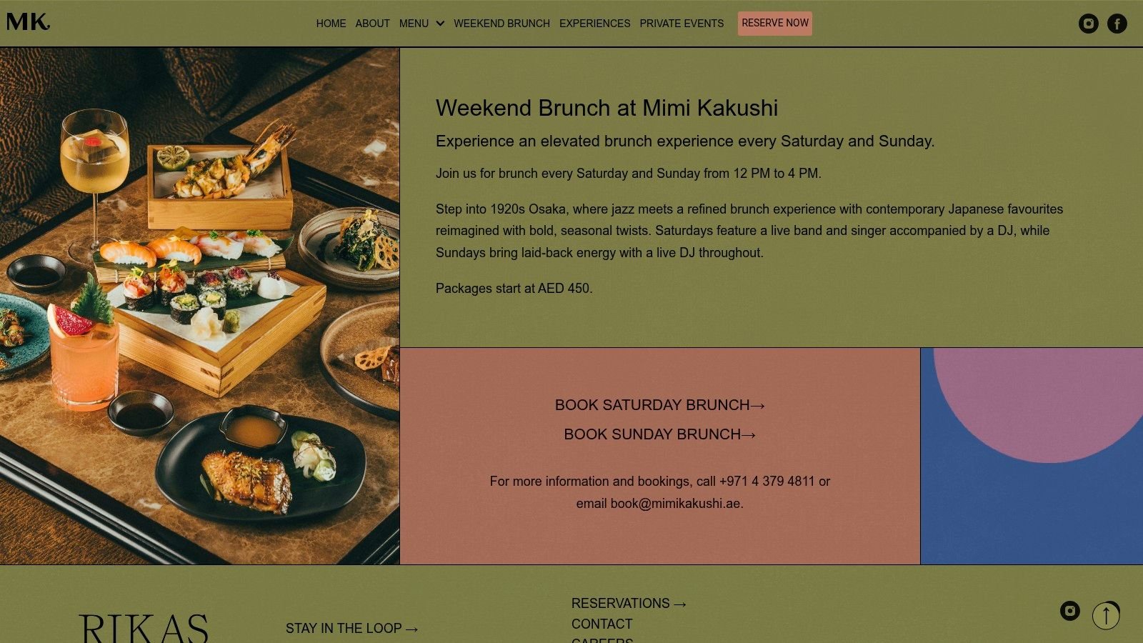 Mimi Kakushi – Weekend Brunch (Four Seasons Jumeirah, Restaurant Village)