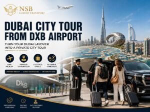 Dubai city tour from DXB airport with private chauffeur, luggage space and layover sightseeing