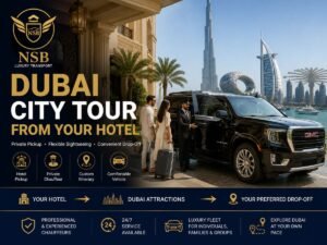 Dubai city tour from hotel with private chauffeur pickup, luxury vehicle and flexible sightseeing