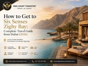 How to get to Six Senses Zighy Bay from Dubai with a luxury resort view and private chauffeur travel guide for 2026.