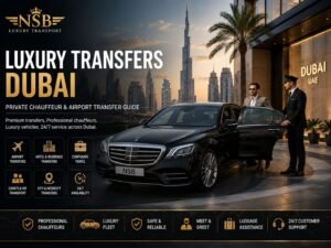 Luxury transfers Dubai with private chauffeur and Mercedes airport transfer service